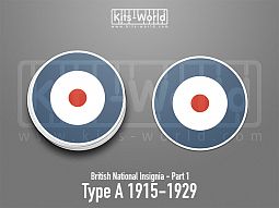 Kitsworld SAV Sticker - British National Insignia -  Type A 1915-1929 